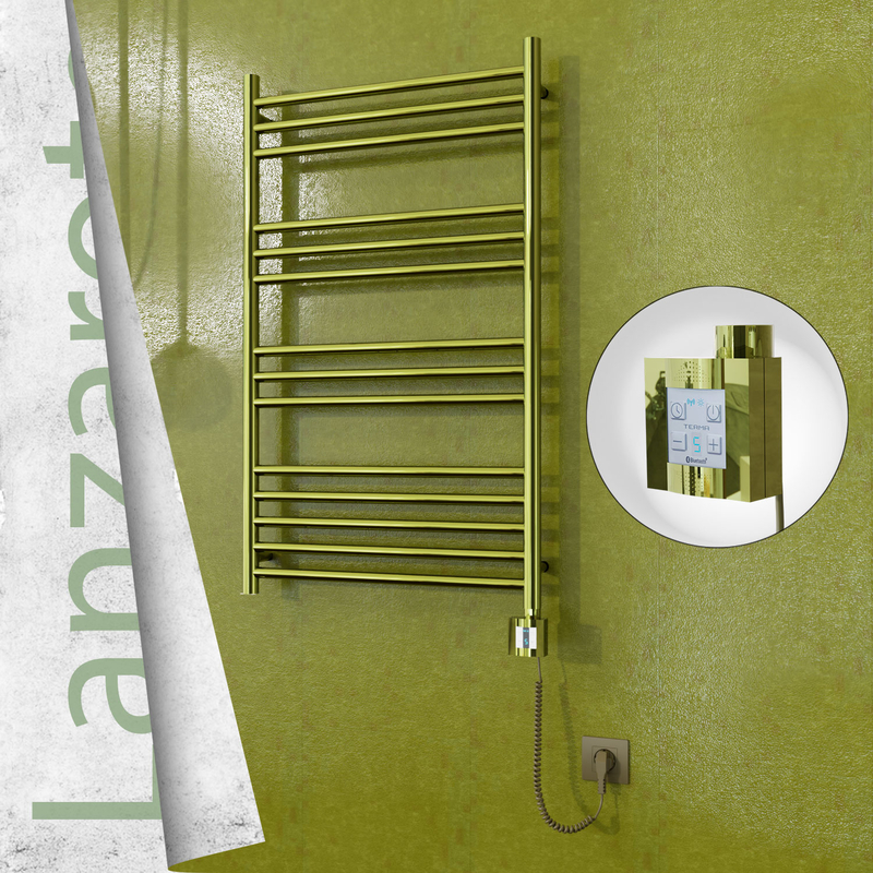 Lanzarote Electric Towel Warmer 600x1000 Gold Ktx4 200 W (Spiral Cable)