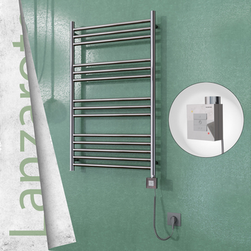 Radiva - Lanzarote Sèche Serviettes Electrique 600x1000 Finition de polissage Ktx1 300 Watt Câble en spirale