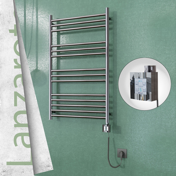 Radiva - Lanzarote Sèche Serviettes Electrique 600x1000 Finition de polissage Ktx4 300 Watt Câble en spirale