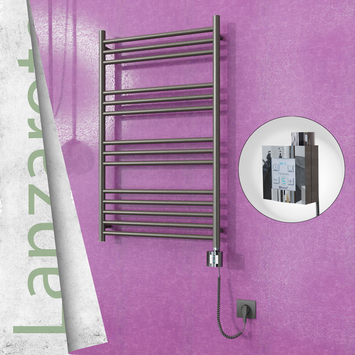 Radiva - Lanzarote Sèche Serviettes Electrique 600x1000 Finition peinture satiné Ktx4 300 Watt Câble en spirale