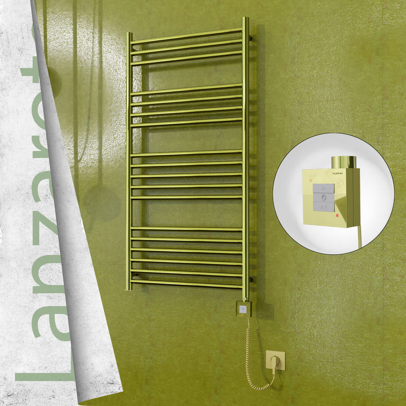 Lanzarote Sèche Serviettes Electrique 600x1200 Or Ktx1 300 Watt Câble en spirale