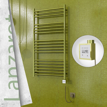 Radiva - Lanzarote Elektrikli Havlupan 600x1200 Altın (KTX3 Termostat) 300W Spiral Kablolu