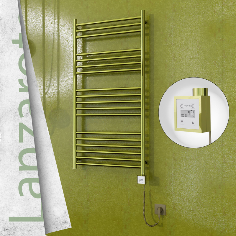 Lanzarote Electric Towel Warmer 600x1200 Gold Ktx3 300 W (Spiral Cable)