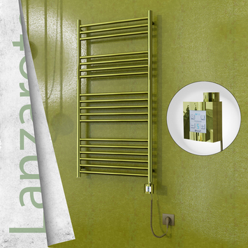  - Lanzarote Electric Towel Warmer 600x1200 Gold Ktx4 300 W (Spiral Cable)