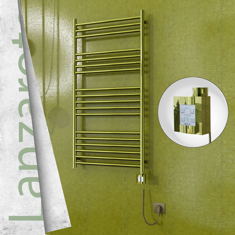 Lanzarote Electric Towel Warmer 600x1200 Gold Ktx4 300 W (Spiral Cable)
