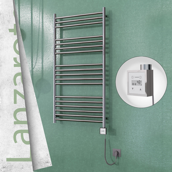 Radiva - Lanzarote Sèche Serviettes Electrique 600x1200 Finition de polissage Ktx3 300 Watt Câble en spirale