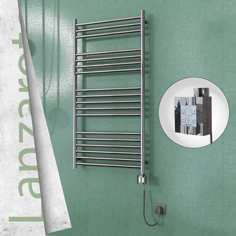 Lanzarote Sèche Serviettes Electrique 600x1200 Finition de polissage Ktx4 300 Watt Câble en spirale
