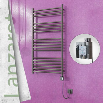 Radiva - Lanzarote Sèche Serviettes Electrique 600x1200 Finition peinture satiné Ktx4 300 Watt Câble en spirale