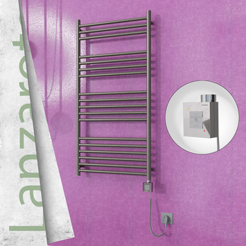  - Lanzarote Sèche Serviettes Electrique 600x1200 Finition peinture satiné Ktx1 300 Watt Câble en spirale