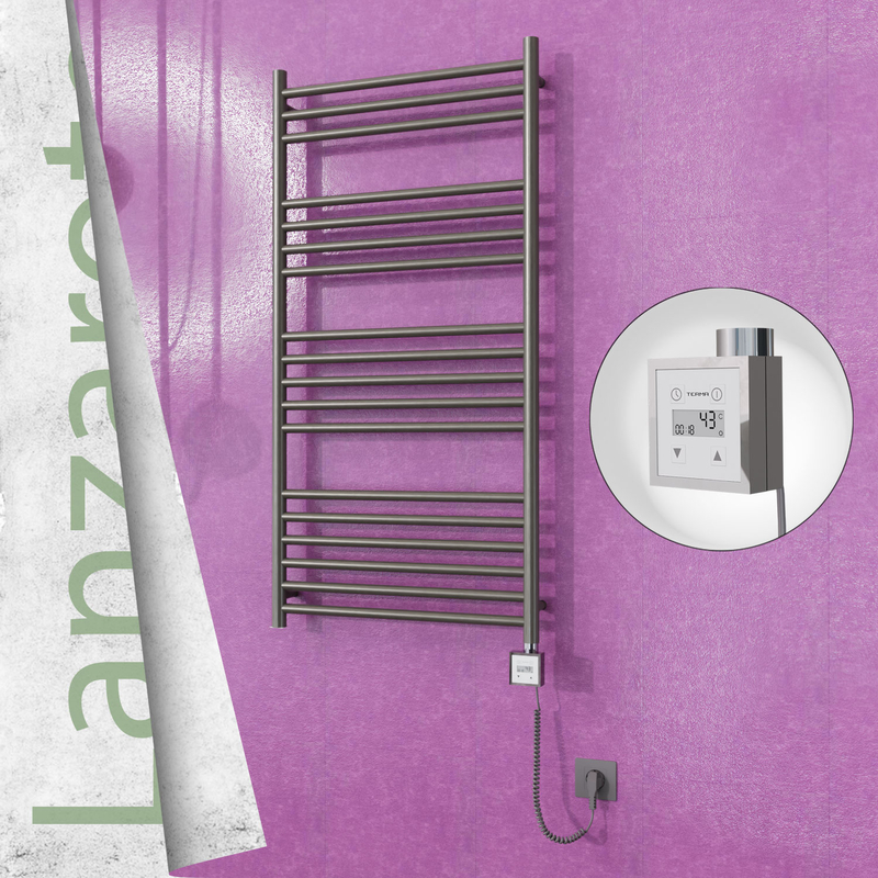 Lanzarote Sèche Serviettes Electrique 600x1200 Finition peinture satiné Ktx3 300 Watt Câble en spirale