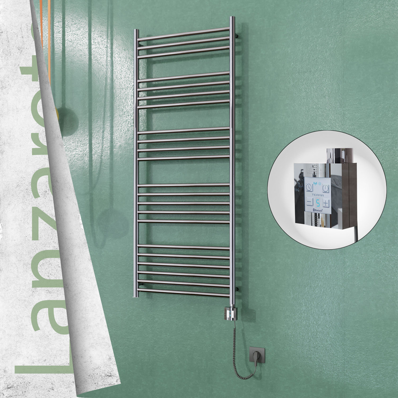 Lanzarote Electric Towel Warmer 600x1500 Mirror Finish Ktx4 300 W (Spiral Cable)