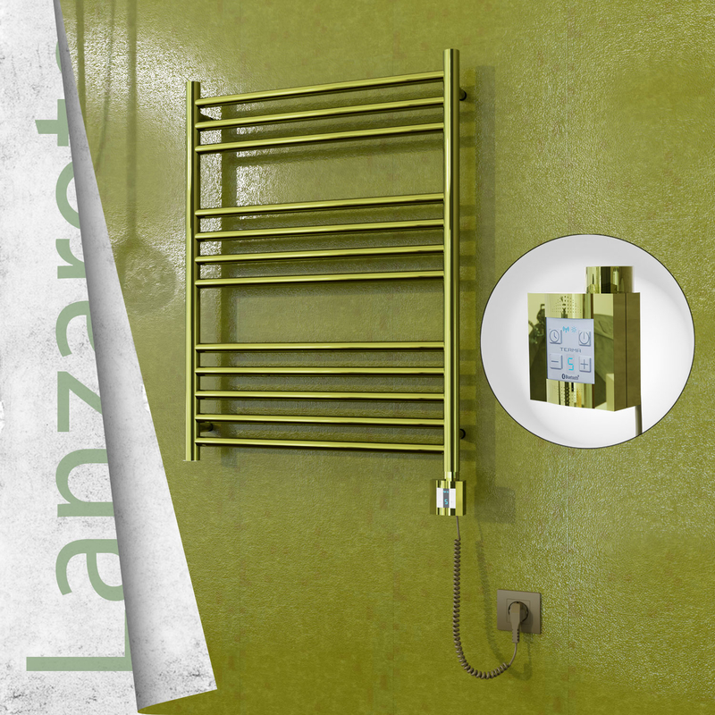 Lanzarote Electric Towel Warmer 600x800 Gold Ktx4 200 W (Spiral Cable)