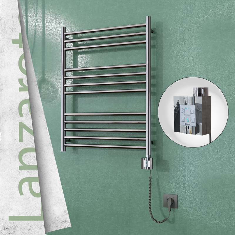 Lanzarote Electric Towel Warmer 600x800 Mirror Finish Ktx4 200 W (Spiral Cable)
