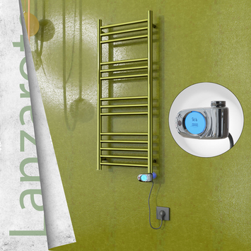 Radiva - Lanzarote Elektrikli Paslanmaz Çelik Havlupan 400x1000 Altın (Musa Termostat) 200W