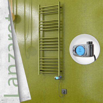 Radiva - Lanzarote Elektrikli Paslanmaz Çelik Havlupan 400x1200 Altın (Musa Termostat) 300W