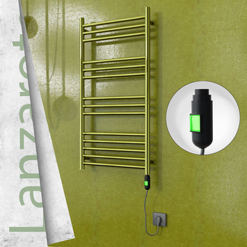 Radiva - Lanzarote Elektrikli Paslanmaz Çelik Havlupan 500x1000 Altın (On/Off Düğmeli) 200W