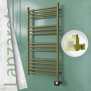 Radiva - Lanzarote Elektrikli Paslanmaz Çelik Havlupan 500x1000 Satine Altın (KTX1 Termostat) 200W