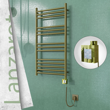 - LANZAROTE Elektrikli Paslanmaz Çelik Havlupan 500x1000 Satine Altın (KTX4 Termostat) 200W Spiral Kablolu  - LANZAROTE Elektrikli Paslanmaz Çelik Havlupan 500x1000 Satine Altın (KTX4 Termostat) 200W Spiral Kablolu