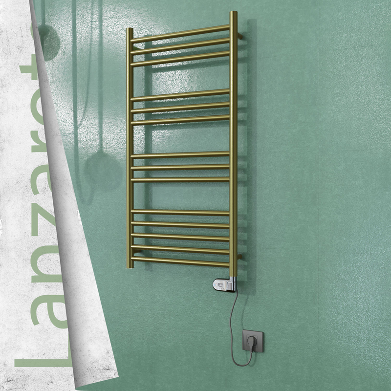 LANZAROTE Elektrikli Paslanmaz Çelik Havlupan 500x1000 Satine Altın (Thesis Termostat) 200W