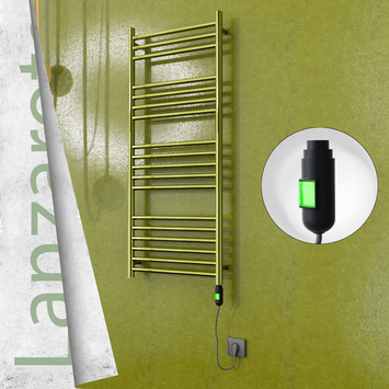 Radiva - Lanzarote Elektrikli Paslanmaz Çelik Havlupan 500x1200 Altın (On/Off Düğmeli) 300W