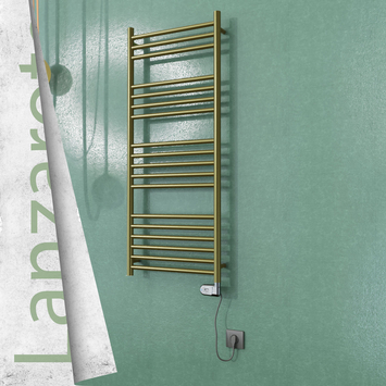 Radiva - Lanzarote Elektrikli Paslanmaz Çelik Havlupan 500x1200 Satine Altın (Thesis Termostat) 300W