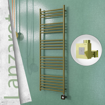  - LANZAROTE Elektrikli Paslanmaz Çelik Havlupan 500x1500 Satine Altın (KTX1 Termostat) 300W