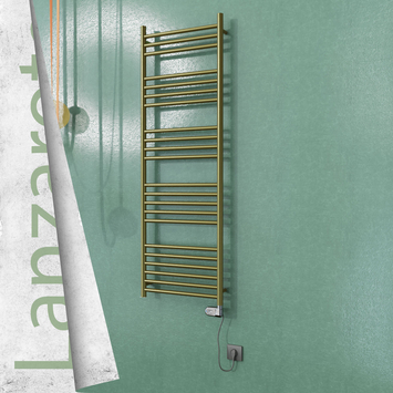 Radiva - Lanzarote Elektrikli Paslanmaz Çelik Havlupan 500x1500 Satine Altın (Thesis Termostat) 300W
