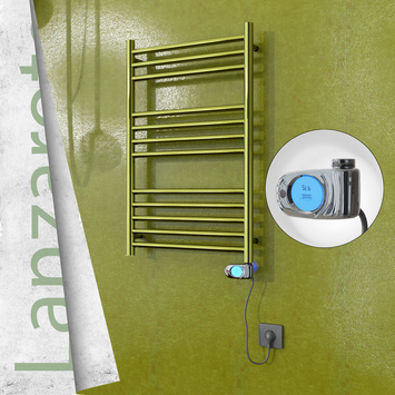 Radiva - Lanzarote Elektrikli Paslanmaz Çelik Havlupan 500x800 Altın (Musa Termostat) 200W