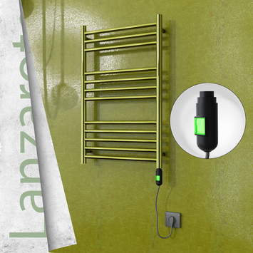  - LANZAROTE Elektrikli Paslanmaz Çelik Havlupan 500x800 Altın (On/Off Düğmeli) 200W