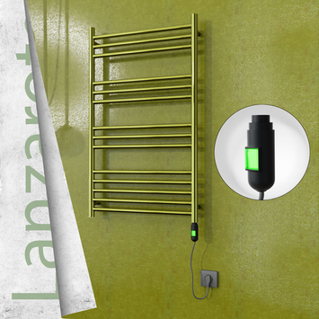 Radiva - Lanzarote Elektrikli Paslanmaz Çelik Havlupan 600x1000 Altın (On/Off Düğmeli) 300W