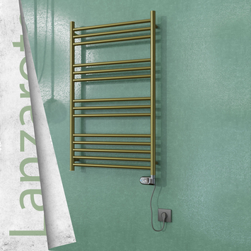  - LANZAROTE Elektrikli Paslanmaz Çelik Havlupan 600x1000 Satine Altın (Thesis Termostat) 300W