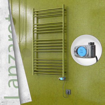 Radiva - Lanzarote Elektrikli Paslanmaz Çelik Havlupan 600x1200 Altın (Musa Termostat) 300W