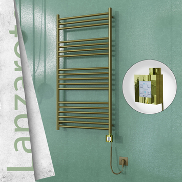 - LANZAROTE Elektrikli Paslanmaz Çelik Havlupan 600x1200 Satine Altın (KTX4 Termostat) 300W Spiral Kablolu  - LANZAROTE Elektrikli Paslanmaz Çelik Havlupan 600x1200 Satine Altın (KTX4 Termostat) 300W Spiral Kablolu