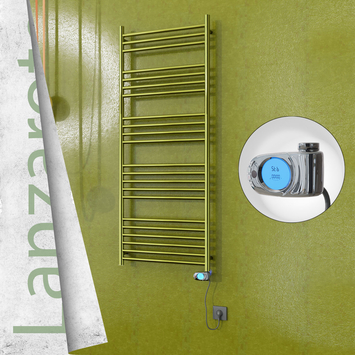 Radiva - Lanzarote Elektrikli Paslanmaz Çelik Havlupan 600x1500 Altın (Musa Termostat) 600W