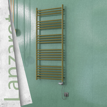 Radiva - Lanzarote Elektrikli Paslanmaz Çelik Havlupan 600x1500 Satine Altın (Thesis Termostat) 600W