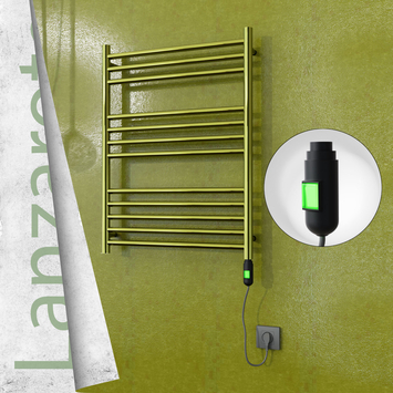 Radiva - Lanzarote Elektrikli Paslanmaz Çelik Havlupan 600x800 Altın (On/Off Düğmeli) 200W