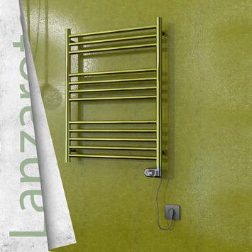  - LANZAROTE Elektrikli Paslanmaz Çelik Havlupan 600x800 Altın (Thesis Termostat) 200W