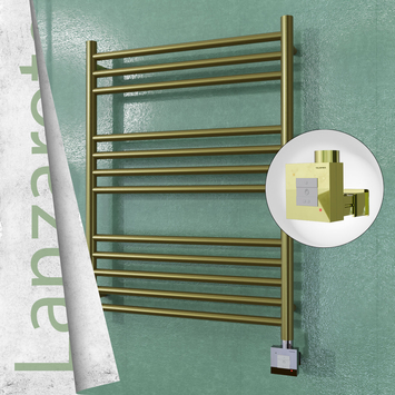  - LANZAROTE Elektrikli Paslanmaz Çelik Havlupan 600x800 Satine Altın (KTX1 Termostat) 200W