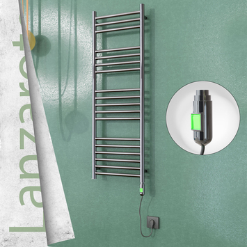- Lanzarote Stainless Steel Electric Towel Warmer 400x1200 Polished Finish (On/Off) 200 W  - Lanzarote Stainless Steel Electric Towel Warmer 400x1200 Polished Finish (On/Off) 200 W