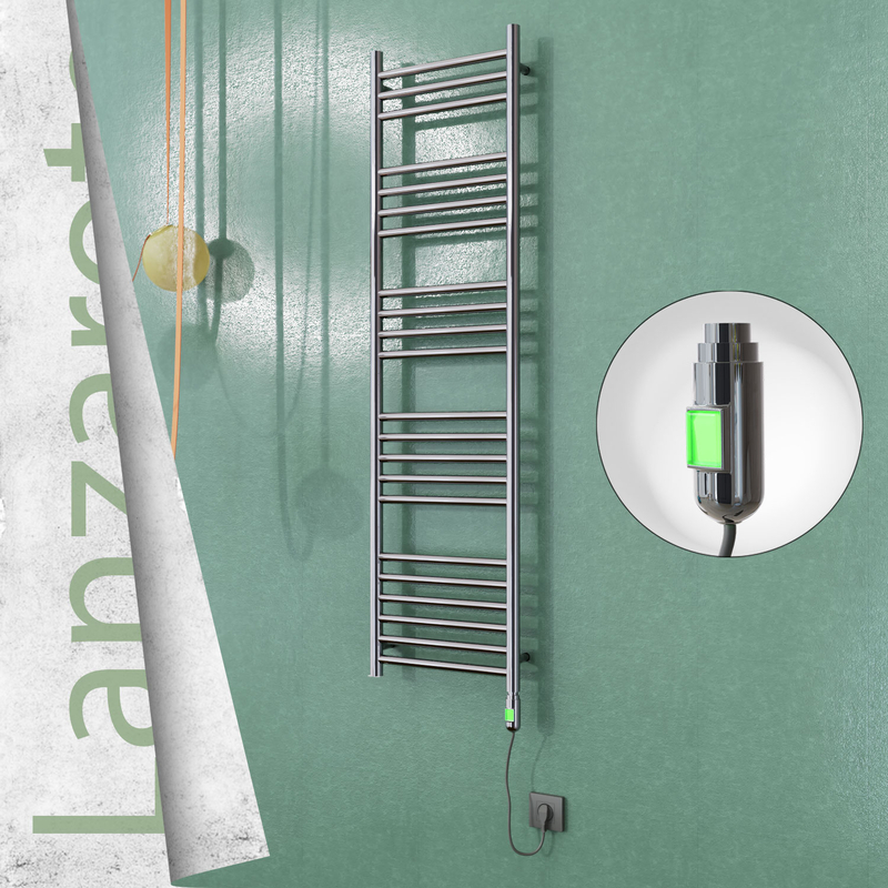 Lanzarote Stainless Steel Electric Towel Warmer 400x1500 Polished Finish (On/Off) 300 W