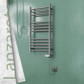  - Lanzarote Stainless Steel Electric Towel Warmer 400x800 Polished Finish (Thesis Thermostat) 200 W