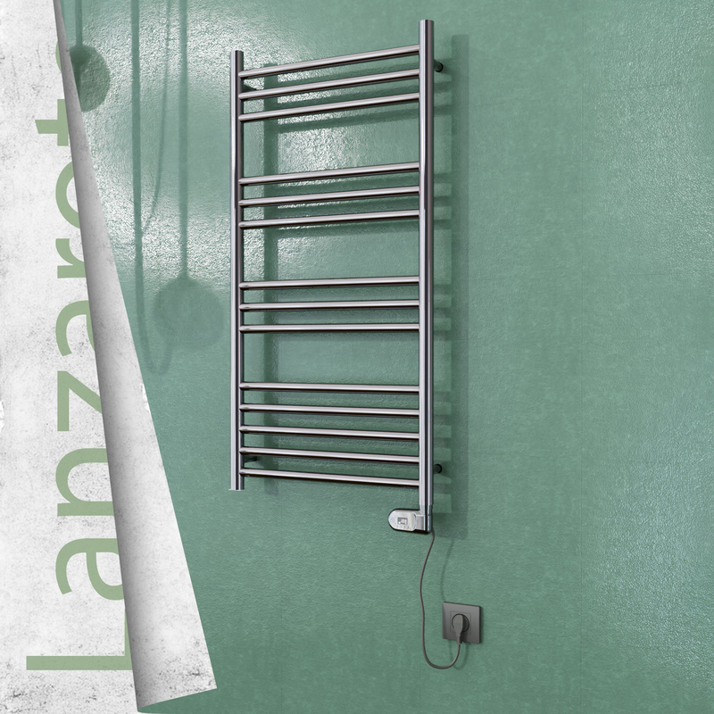 Lanzarote Stainless Steel Electric Towel Warmer 500x1000 Polished Finish (Thesis Thermostat) 200 W