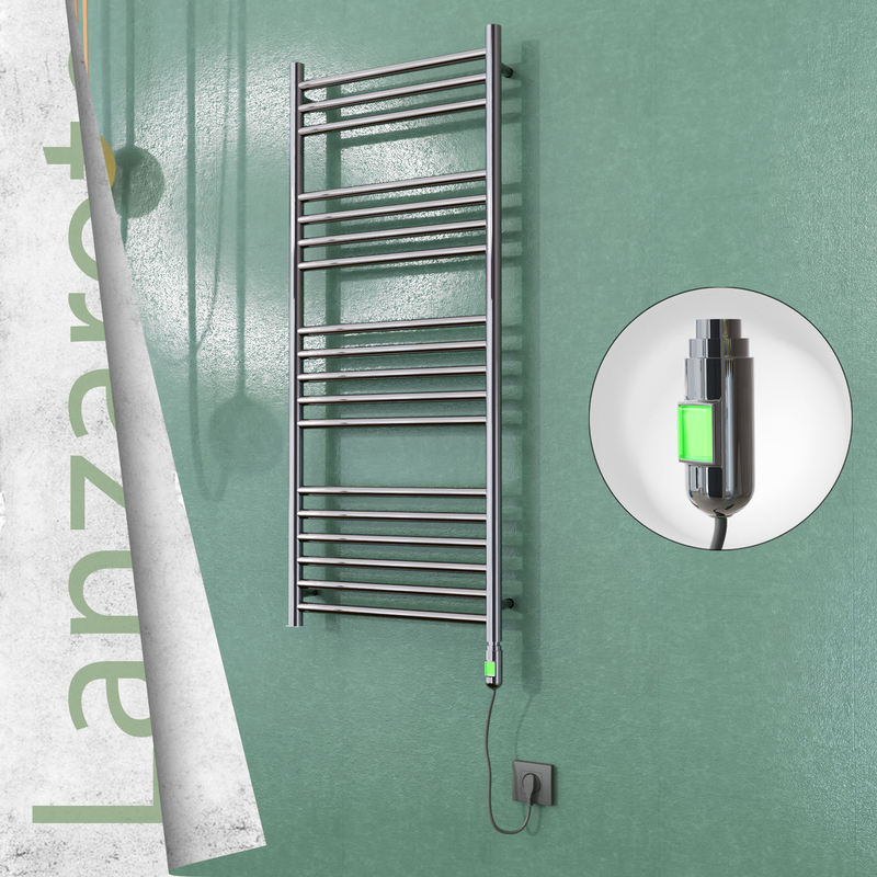 Lanzarote Stainless Steel Electric Towel Warmer 500x1200 Polished Finish (On/Off) 300 W