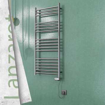  - Lanzarote Stainless Steel Electric Towel Warmer 500x1200 Polished Finish (Thesis Thermostat) 300 W