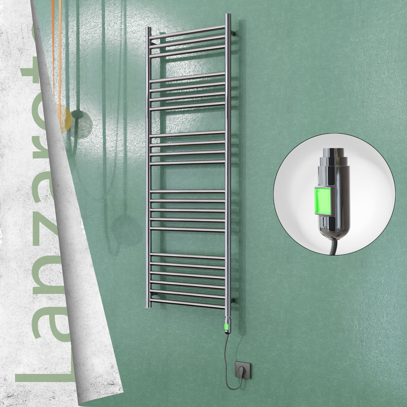 Lanzarote Stainless Steel Electric Towel Warmer 500x1500 Polished Finish (On/Off) 300 W