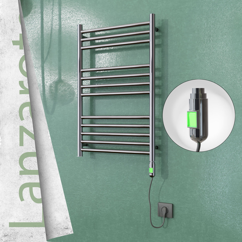 Lanzarote Stainless Steel Electric Towel Warmer 500x800 Polished Finish (On/Off) 200 W