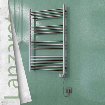  - Lanzarote Stainless Steel Electric Towel Warmer 600x1000 Polished Finish (Thesis Thermostat) 200 W