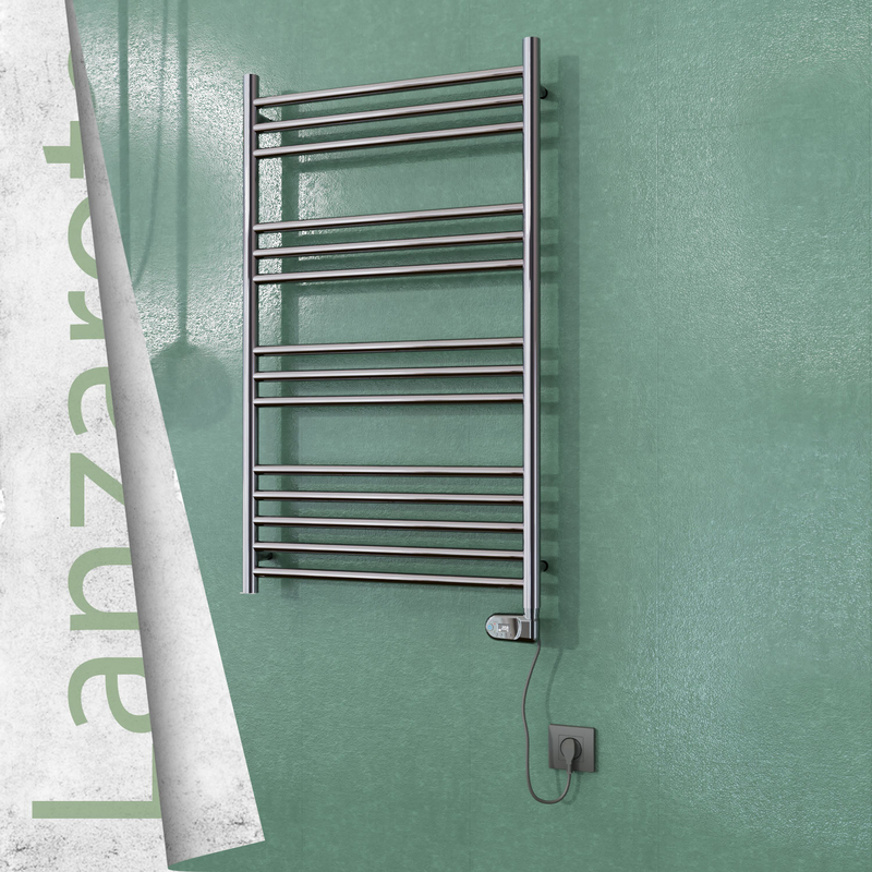 Lanzarote Stainless Steel Electric Towel Warmer 600x1000 Polished Finish (Thesis Thermostat) 200 W