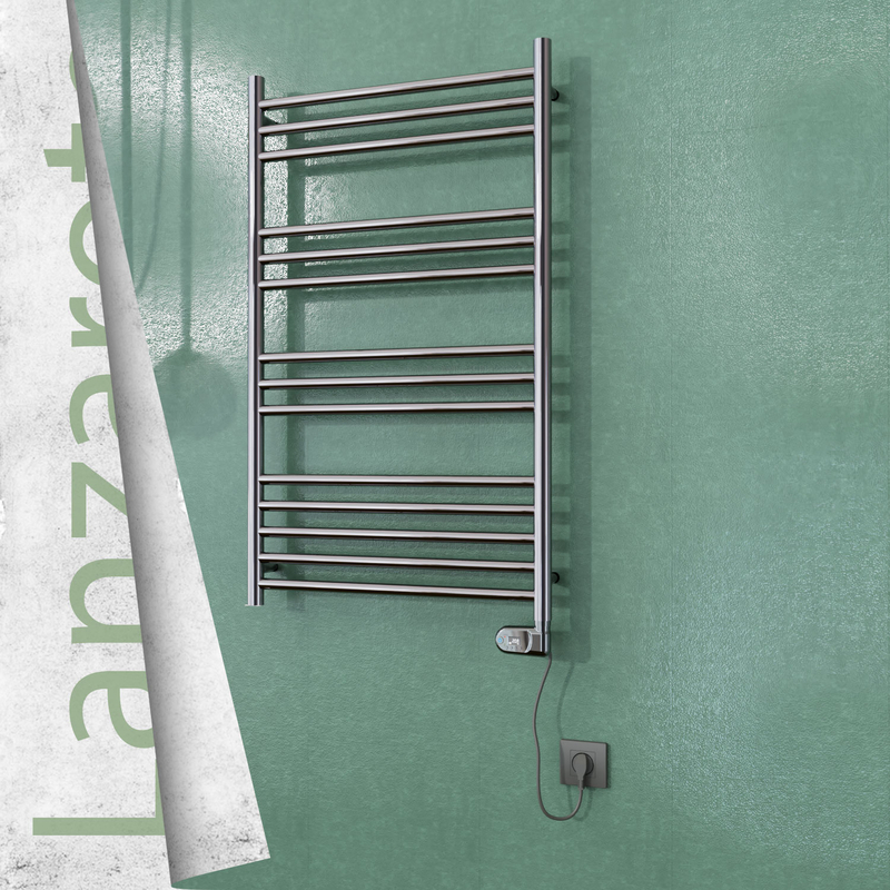 Lanzarote Stainless Steel Electric Towel Warmer 600x1000 Polished Finish (Thesis Thermostat) 200 W
