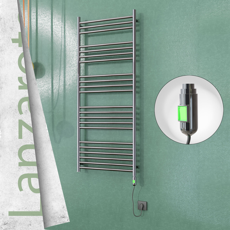 Lanzarote Stainless Steel Electric Towel Warmer 600x1500 Polished Finish (On/Off) 300 W